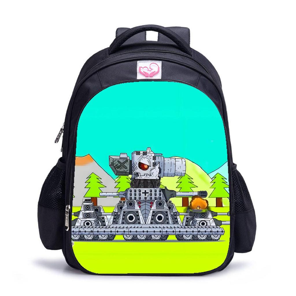 World of Tanks Schoolbag: Kids' Large Capacity Casual Backpack in Three Sizes