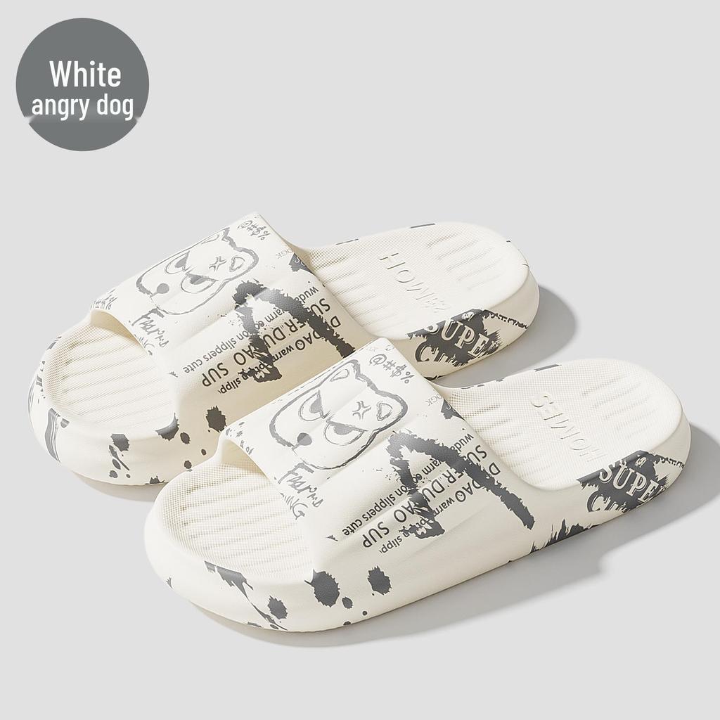 Bedruckte Rutschfeste EVA-Sandalen: Herren- & Damen-Sommer-Hausschuhe mit weicher Sohle für den Heim- & Außenbereich