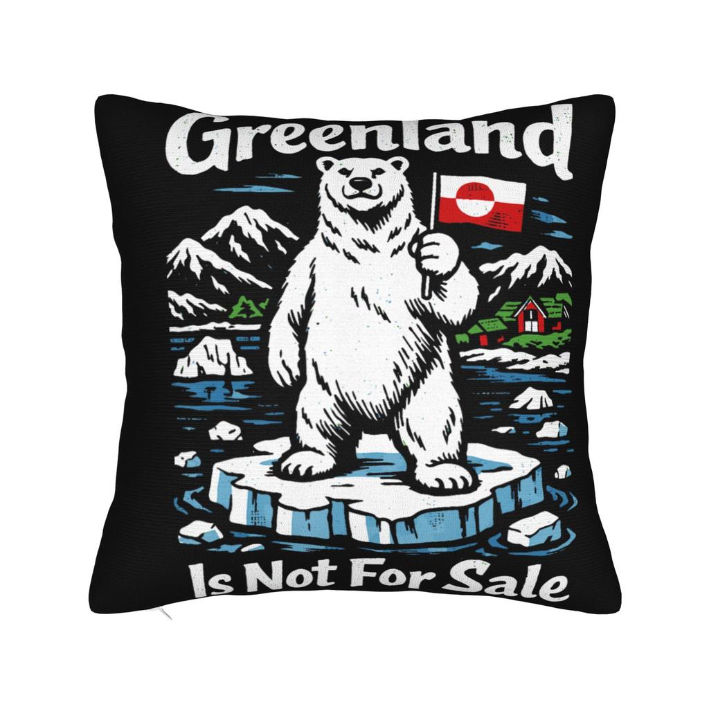 Greenland is Not for Sale Greenland Funny Greenland Pillowcases Pillow Case For Office Car Home Decor Comfy Pillow Cover