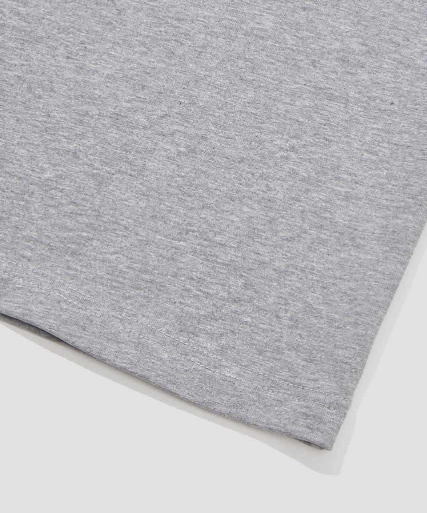 AGOD Back Incision Crop Half T-Shirt [Gray]