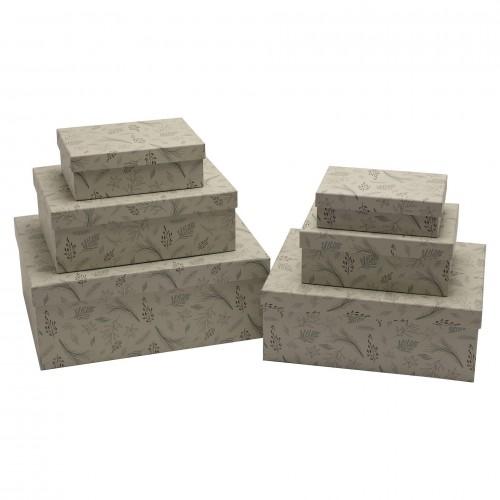 Set of 6 nested Winter Wilds Gift Boxes