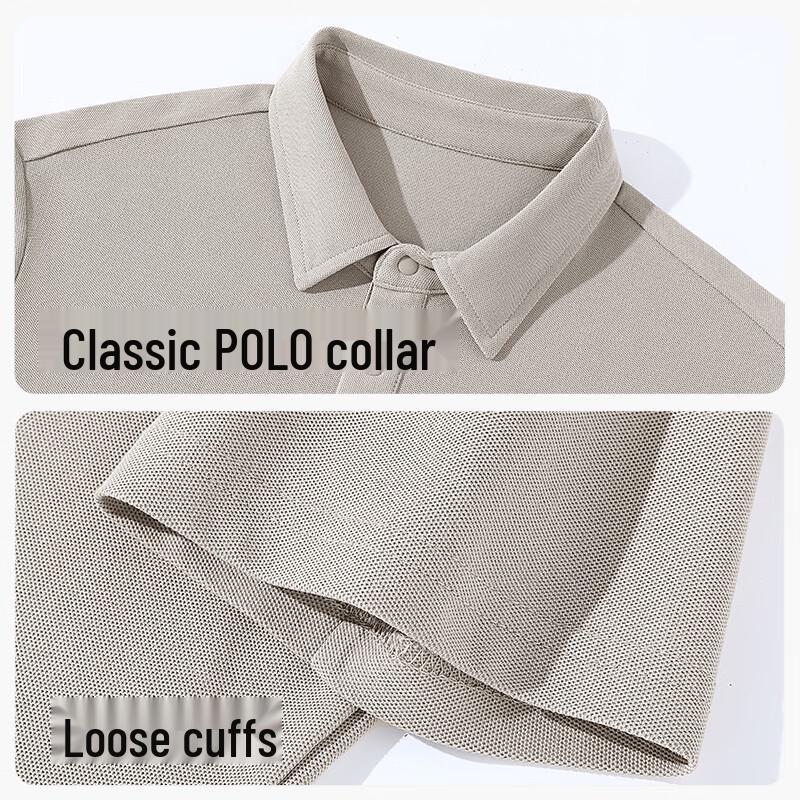 Hodo Men's Anti-Wrinkle Seamless Short Sleeve Polo Shirt