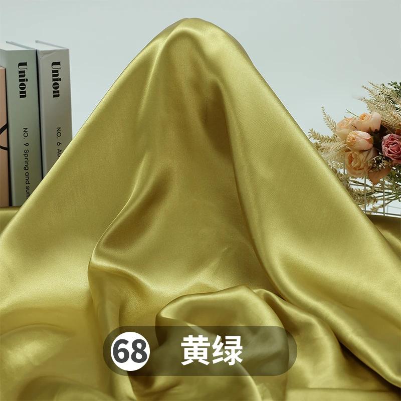 Soft Smooth Satin Fabric By The Meter for Clothes Hanfu Gift Box Lining Wedding Decoration DIY Sewing Cloth Plain White Purple