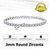 ORSA JEWELS Authentic 925 Sterling Silver Tennis Chain Bracelet Moulding Process Hanmade High-end Hand Chain for Man Woman SB128