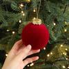 6pcs Set 8CM Size Christmas Ball Decoration Plastic Velvet Balls Party Wedding Gifts Christmas Tree Pendant Flock Colored