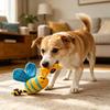Gevulde Bij Hondenspeelgoed Piepend Canvas Bij Hond Knaagspeelgoed met Touwknoop Interactief Trekspeelgoed voor Puppy Tandjes Krijgen Verveling Verlichten