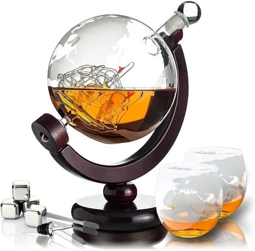Zestaw Do Whisky Karafka Globus Szklanki Prezent Na Urodziny 18-99 Faceta