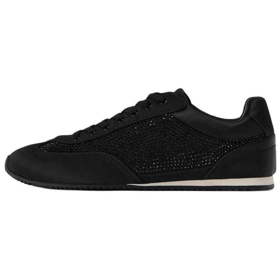 

ZARA Rhinestone Mesh Sneakers Black Womens 15000510-38 36