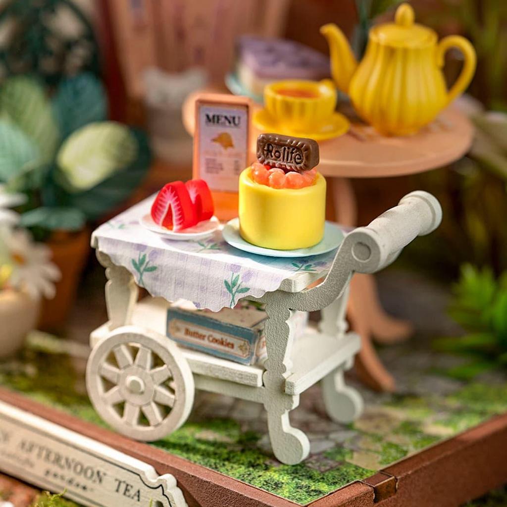 ROBOTIME Rolife 3D Puzzles Fancy Tea Yard DIY Miniature House DS038