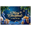 Happy New Year Banner Gold Letters Merry Christmas Banner New Year Banner Snowflakes Christmas Decoration For Mall Decoration