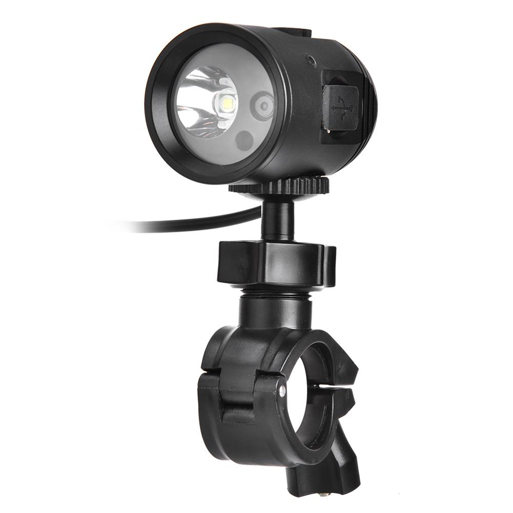 Bike Front Light Lamp with Record Camera Battery Cycling Accessory for Bicycleblack