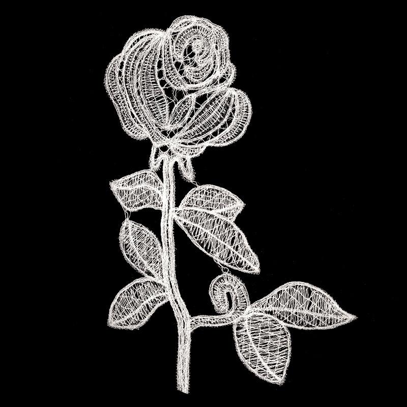 

Рыбная шелковая нить Вышивка Кружево Цветочный элемент Ажурная вышивка Аксессуары Аксессуары для одежды для нижнего белья Красивая закладка Цветы Легкая и тонкая rose