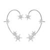 Sparkling Snowflake Ear Clip Ear Cuff for Women Girls Snowflake Non Piercing Ear Clip Earrings Party Wedding Jewelry
