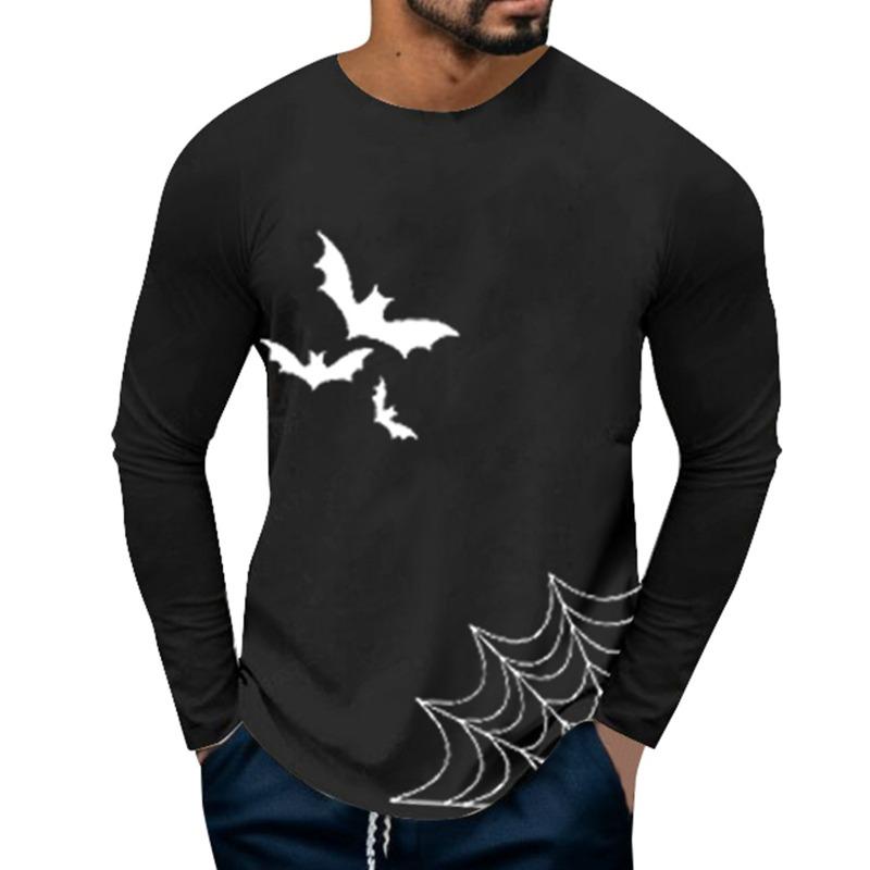 Halloween 3D Digital Printed Men's Casual Base Shirt PLUS SIZE T-Shirts (men’s)