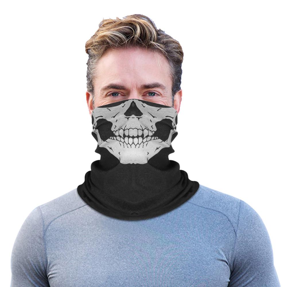 Bicycle Face Mask Halloween Skull Riding Mask Multipurpose Skull Dress Up Mask Scary Cycling Face Mask for Hiking Camping Runnin