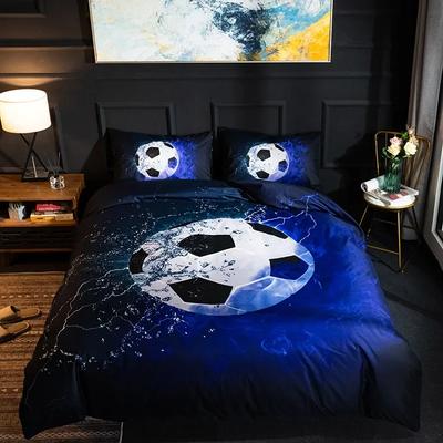 Ball Druck Quilt Abdeckung King Size Fußball Basketball Sport Bettwäsche Set Doppel Einzel Home Textil