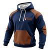 Men's Colorblock Sweatshirt Hoodie Men's Sports Large Size Casual Sweatshirt