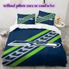 football Logo Pattern Bedding Quilt Set Quilt Cover Pillowcase Home Decoration Birthday Gift (1*duvet cover+ 2*pillowcase, without core)