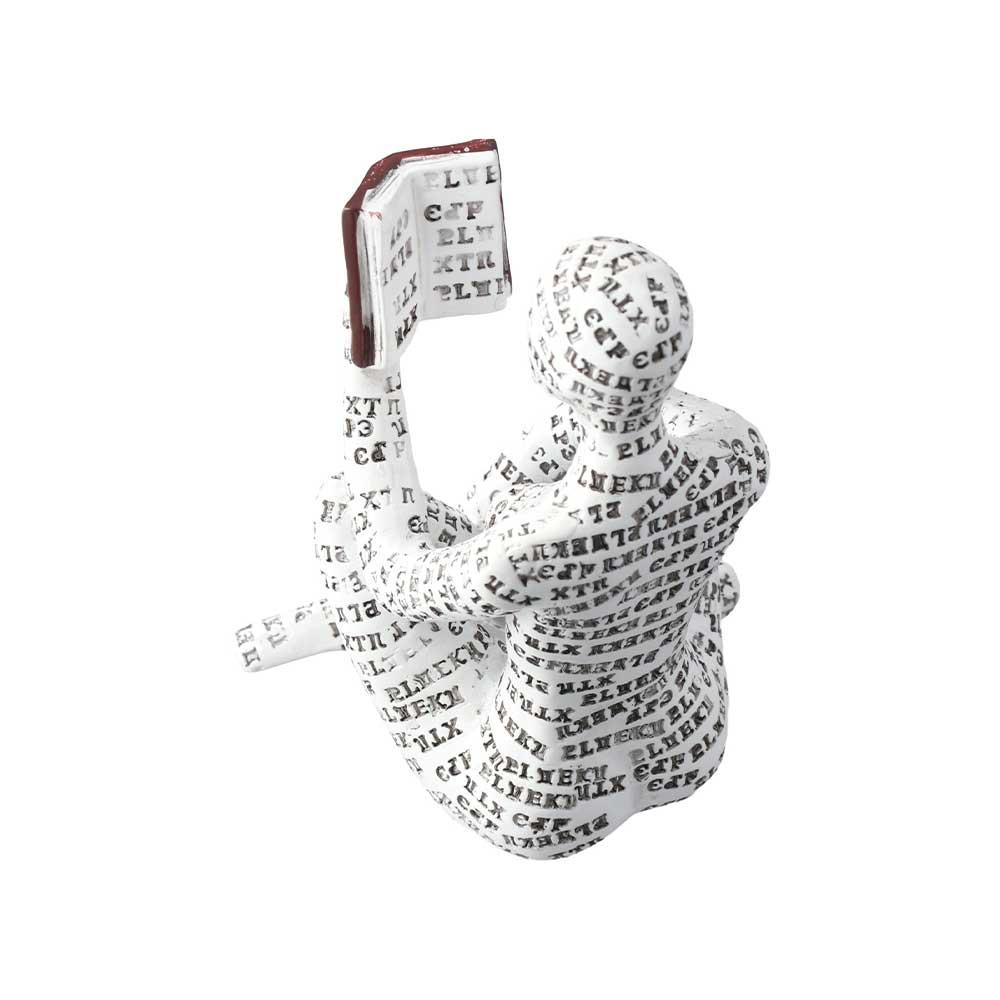 Room Decor Bedroom Mummy Statues Bookshelf Ornaments Humanoid Sculptures Reading Woman Figurine