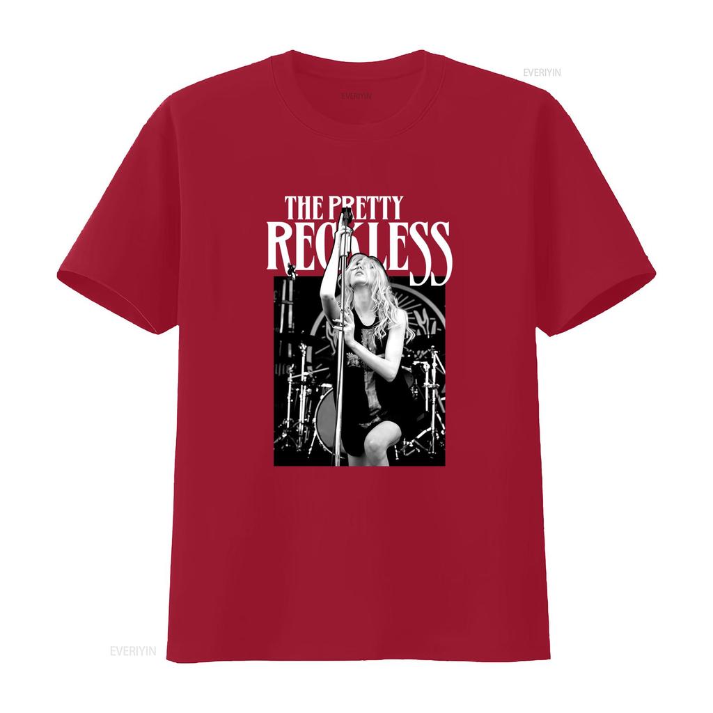 The Pretty Reckless Band Rock Americana Maglietta Nera Stampa Performance Concerto vintage Lavata Morbida Comoda Alla Moda Casual