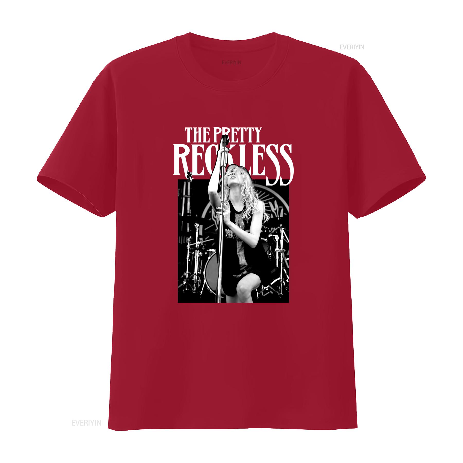 The Pretty Reckless Американская Рок-группа Черная Футболка Принт с Концертным Выступлением винтажная Стиранная Мягкая Удобная Стильная Повседневная S