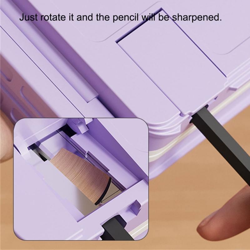 Double Use  Desktop Reading Stand With Built In Pencil Case Pen Box For Kids Students Classroom Study