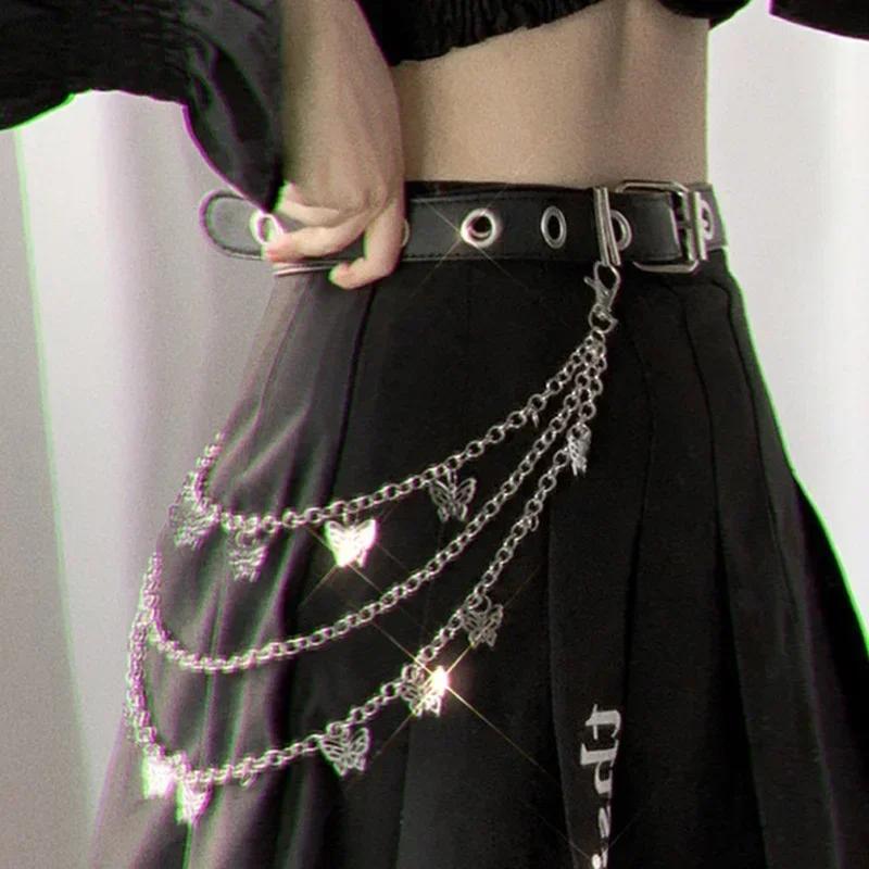 Punk Stil Mode Straße Schmetterling Gürtel Hüftkette Hose Mehrlagig Hip Hop Häkelhose Hose Accessoires Kreative Geschenke