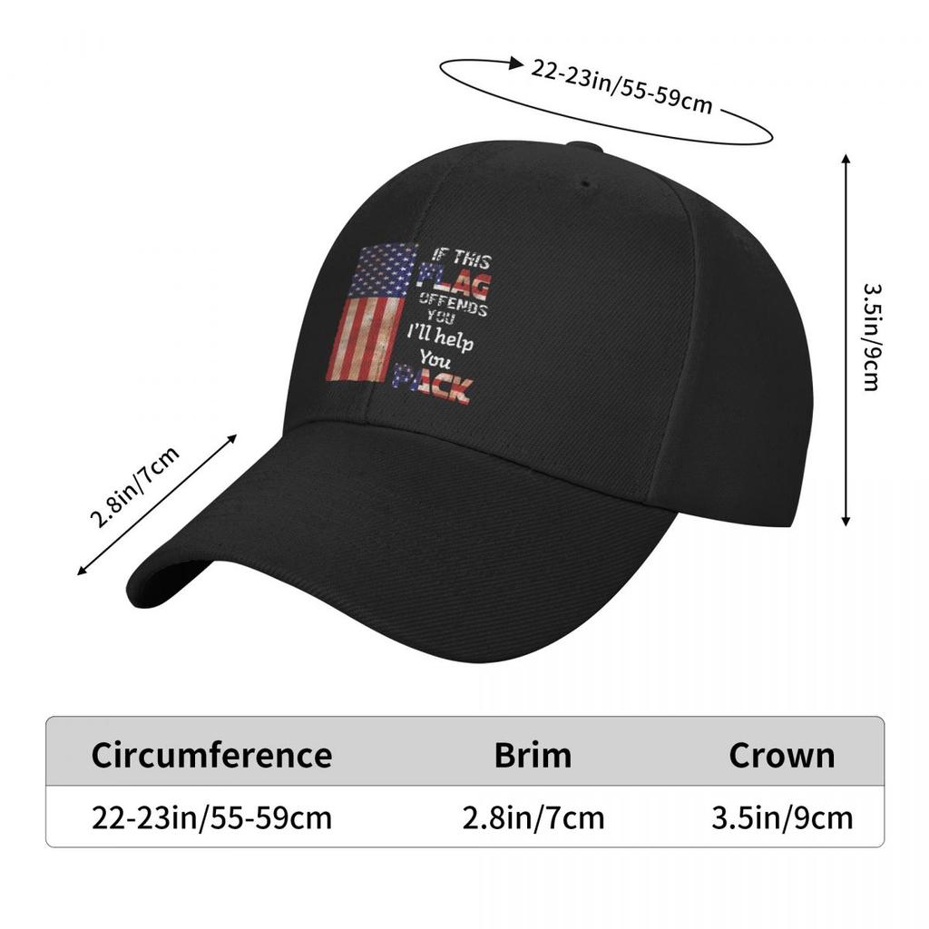 If this flag offends you I'll help you pack Baseball Cap New In Hat Sunscreen Trucker Cap New Hat Men's Caps Women's
