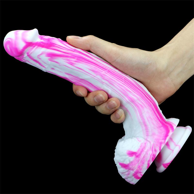 Female Mixed Color Liquid Silicone Simulation Penis Dildo Masturbation Device Anal Anal Plug Expansion Anal Big Penis