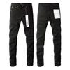 Mens Slim Fit Jeans Punk Style Distressed Printed Denim Pants Teens Casual Wear