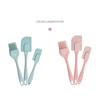 Homatter 3PCS/Set Cream Scraper DIY Bread Cake Butter Spatula Mixer Oil Brush Kitchen Baking Tool Silicone Spatula Non-stick