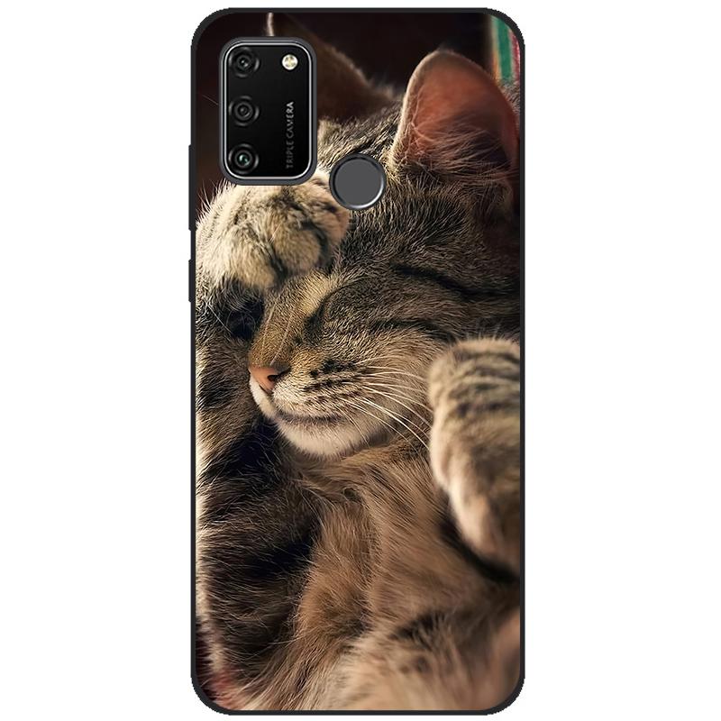 For HONOR 9A Case 6.3" Soft Silicon Tpu Phone covers On Huawei Honor 9A 9 A MOA-LX9N Back Bag Funda Shell black tpu case