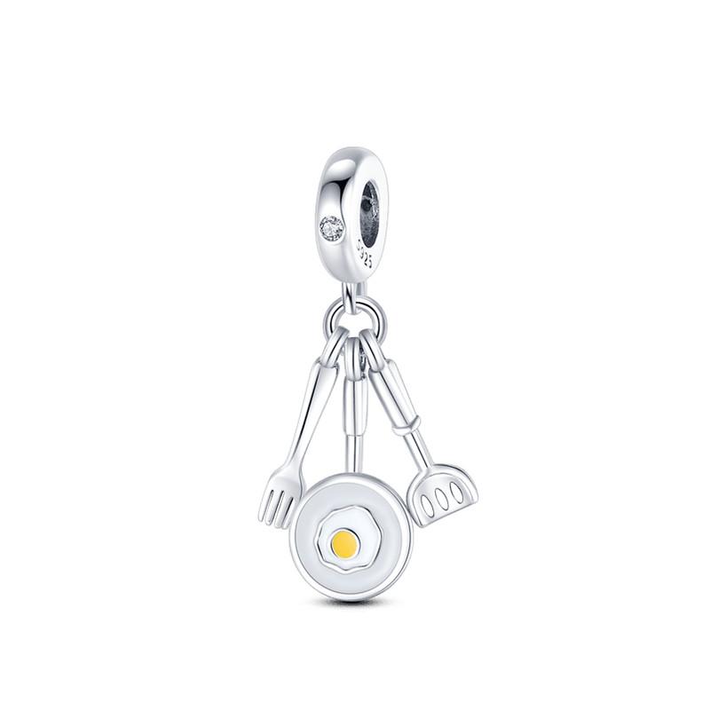 Breloques Compatibles Pour Bracelet DIY Argent 925 Série Jaune Cœur d'Amour Tournesol Lune Chat Breloques Vente Chaude S925 Fabrication de Bijoux DIY