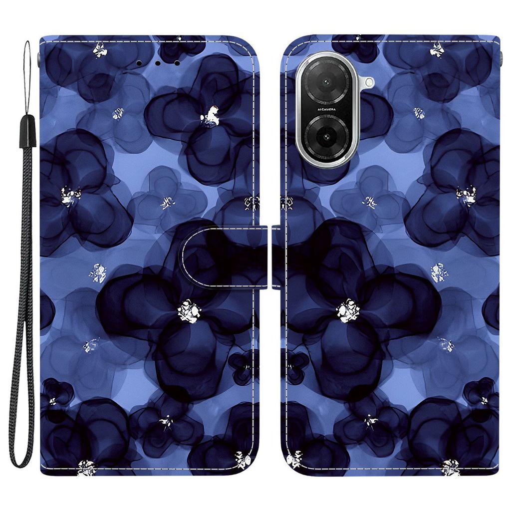 Pro Xiaomi Redmi A5 NFC (EU) (173.45mm) Peněženkové pouzdro s potiskem vzoru Kožený stojánek Kryt na telefon s popruhem