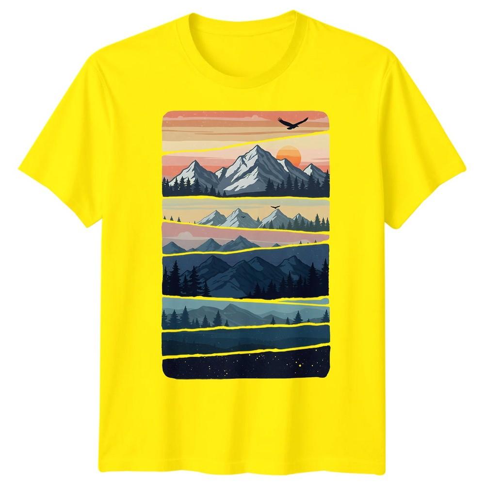 

Горный пейзаж Природа Мужская футболка Приключение на открытом воздухе XL