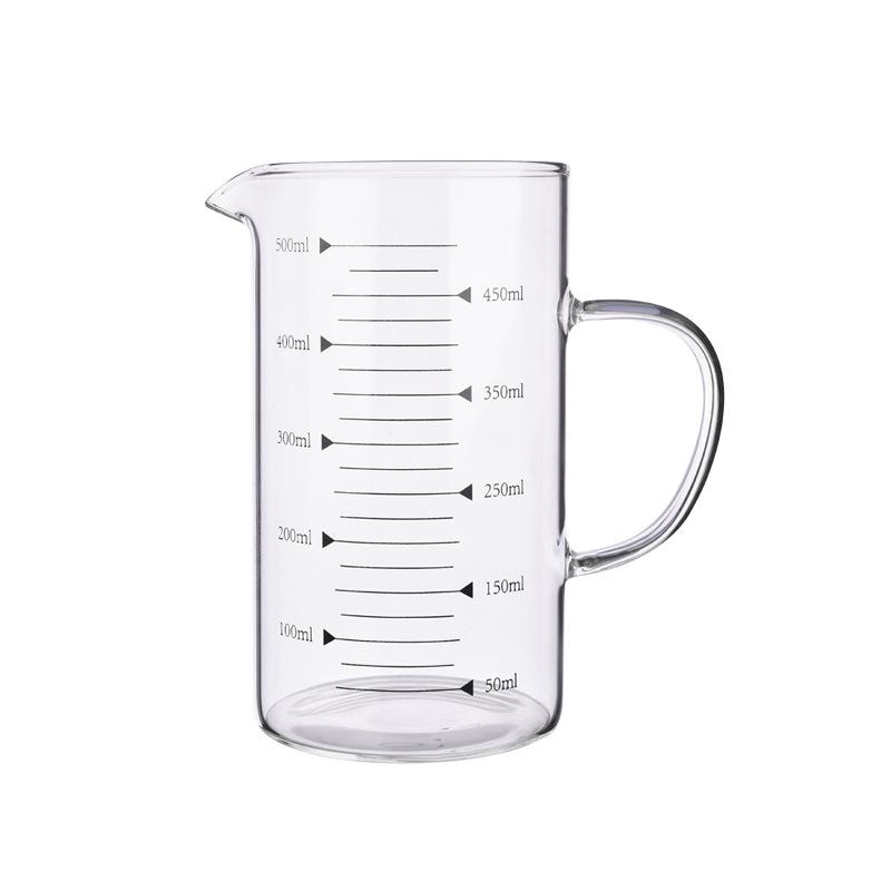 Große, mikrowellengeeignete Glasmessbecher mit dickem Griff