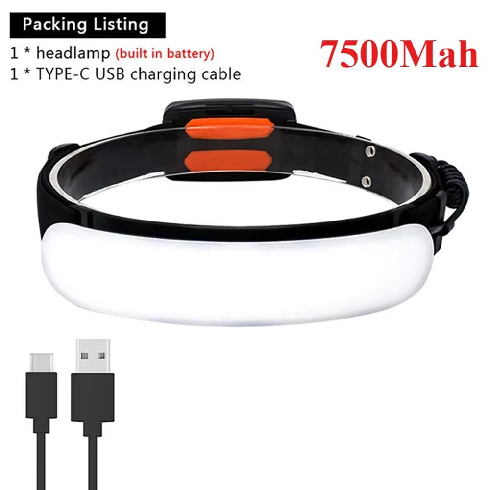 7800mah/5000mah USB Rechargeable Headlights LED Running Lights Outdoor Large Floodlight Repairing Lanternes Warning Lamp 3 Modes