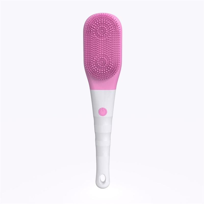 Silicone waterproof electric bath brush bath brush massage long handle back rub electric bath scrubber bath brush