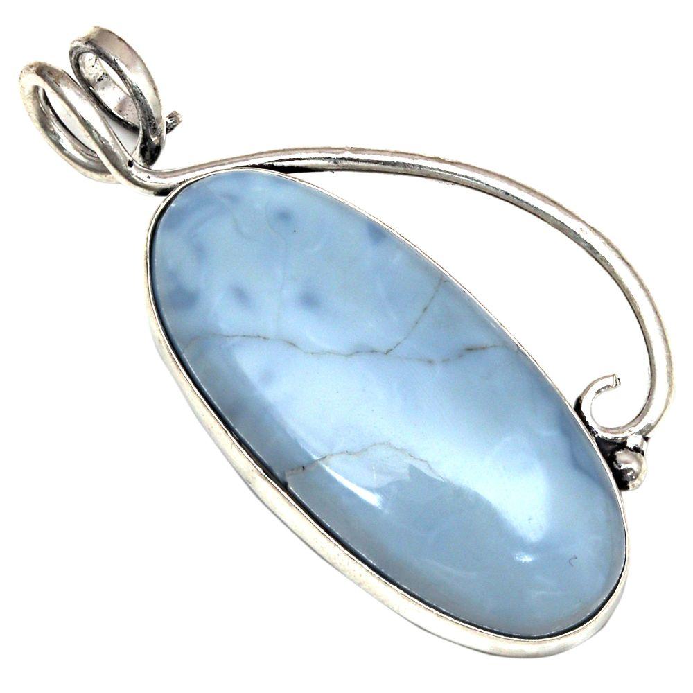 

Подвеска Owhyee Blue Opal Gemstone Подарок для нее Серебряные украшения 2