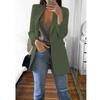 Noua modă ocazională Costumul subțire pentru femei, costum retro de culoare solidă, jachetă cu mânecă lungă, blazere, topuri de birou, jachetă pentru femei, sacouri de dimensiuni mari