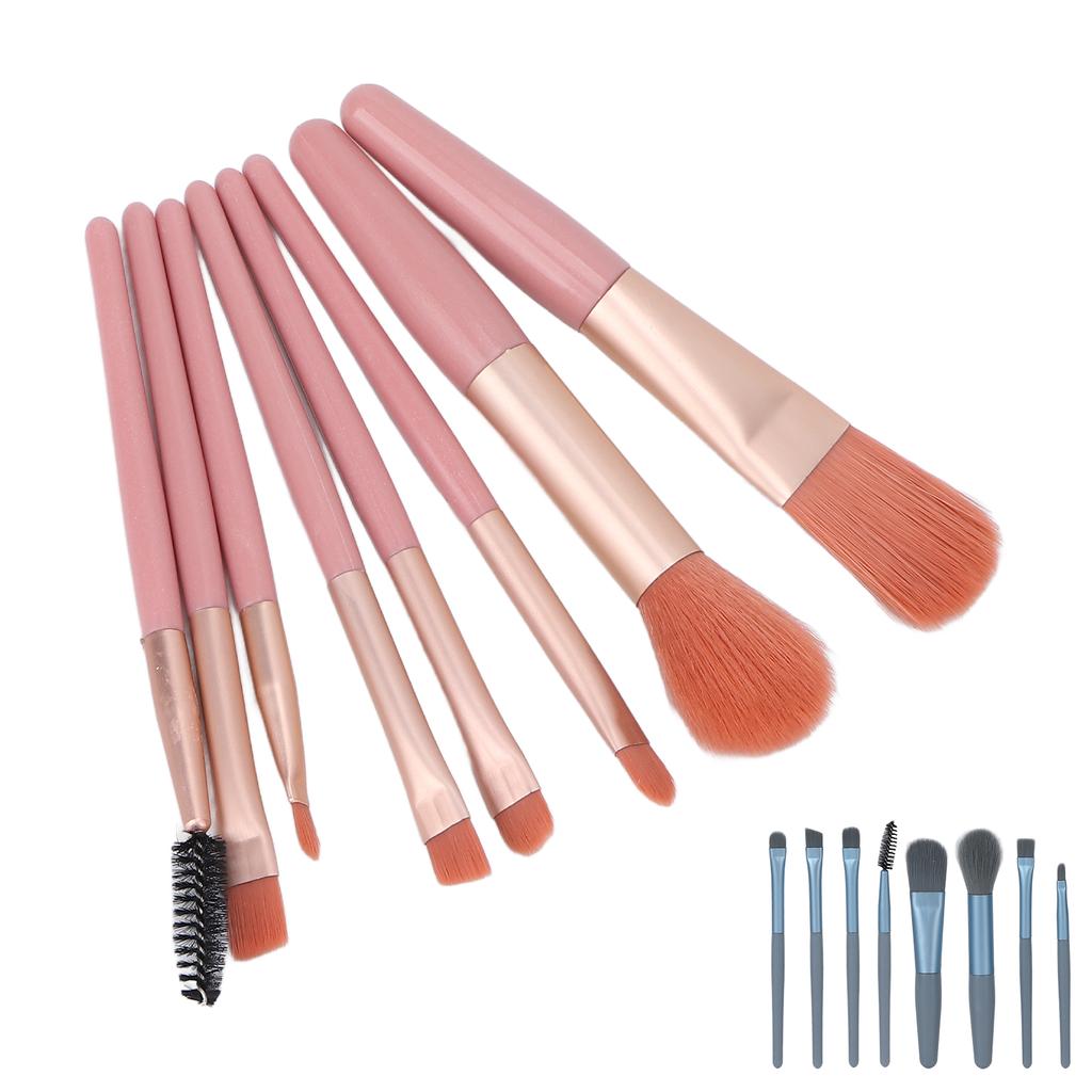 8pcs Makeup Brushes Set Portable Professional Cosmetic Blending Face Powder Brushes for Women Girls