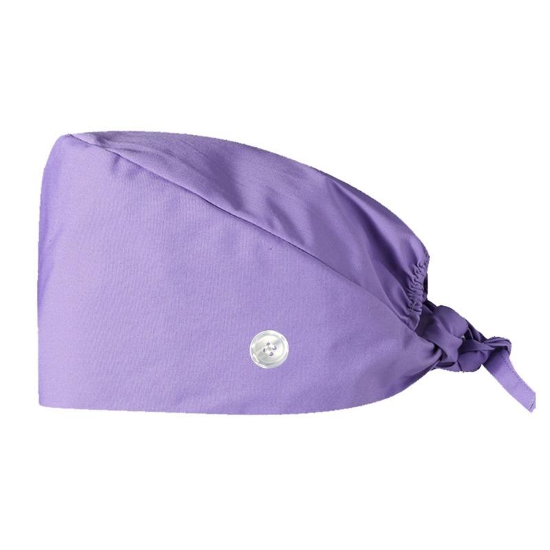 Working Hat for Women Man Solid Color Scrub Caps Doctor Hat Nurse Hat Adjustable Surgical Caps Beauty Salon Working Hat