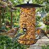 Large Capacity Hanging Bird Feeder Cylindrical Bird Feeding Tray Food Dispenser  Patio
