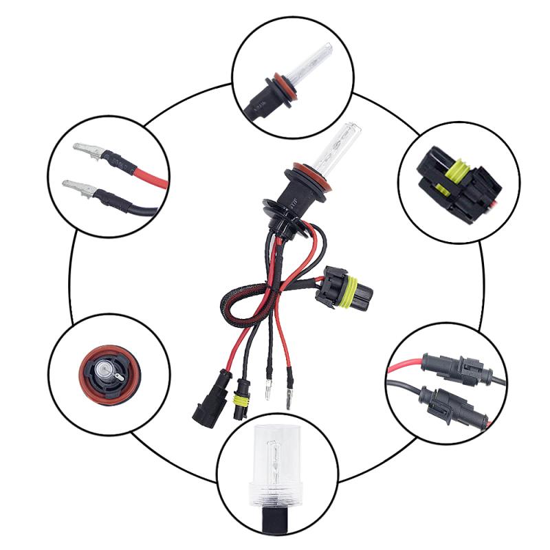 2 Stück/Set 55W H11/H8/H9 HID Xenon Scheinwerferlampen Umrüstkit 3000-12000K für Auto