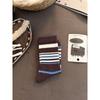 Ladies Autumn-winter Thick Warm Striped Double Collar Wool Medium Tube Pile Socks