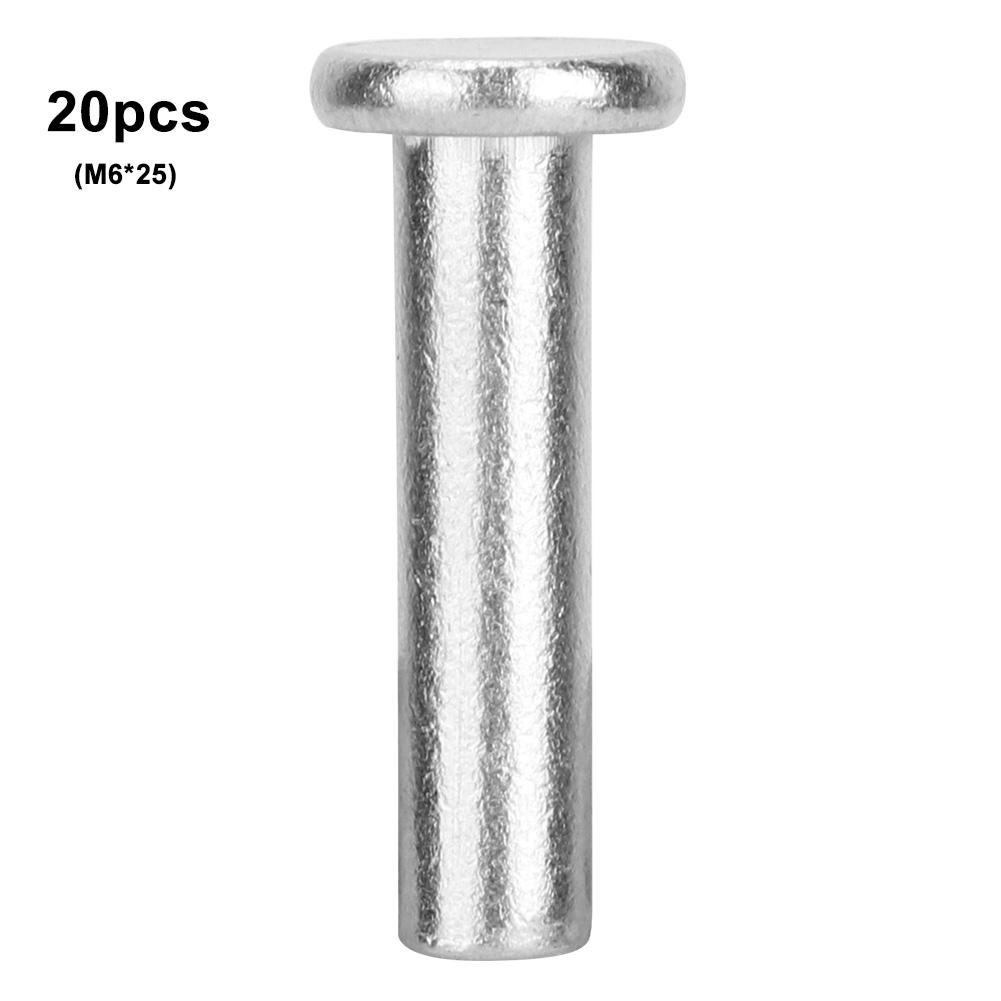 20pcs GB867 M6 Flat Hd Aluminum Rivets Flat Hd Rivet (M6 * 20)