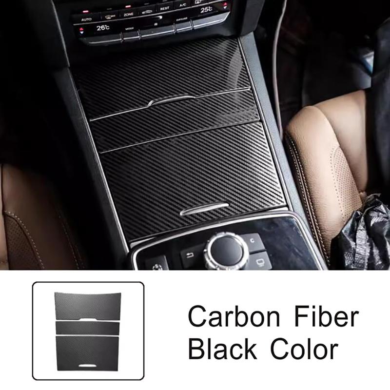 Pannello Decorativo Copertura Trim Scatola Portaoggetti Console Centrale in Acciaio Inossidabile per Mercedes Benz Classe E Coupé W207 2014-2016