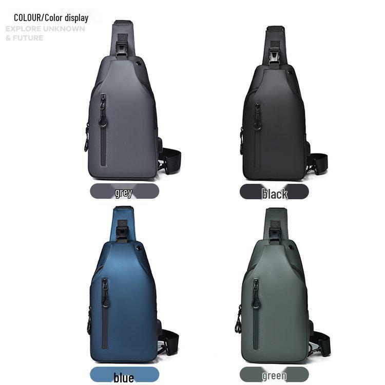 Men's Large Capacity Waterproof Crossbody Chest Bag - Casual, Fashionable Outdoor Travel Backpack