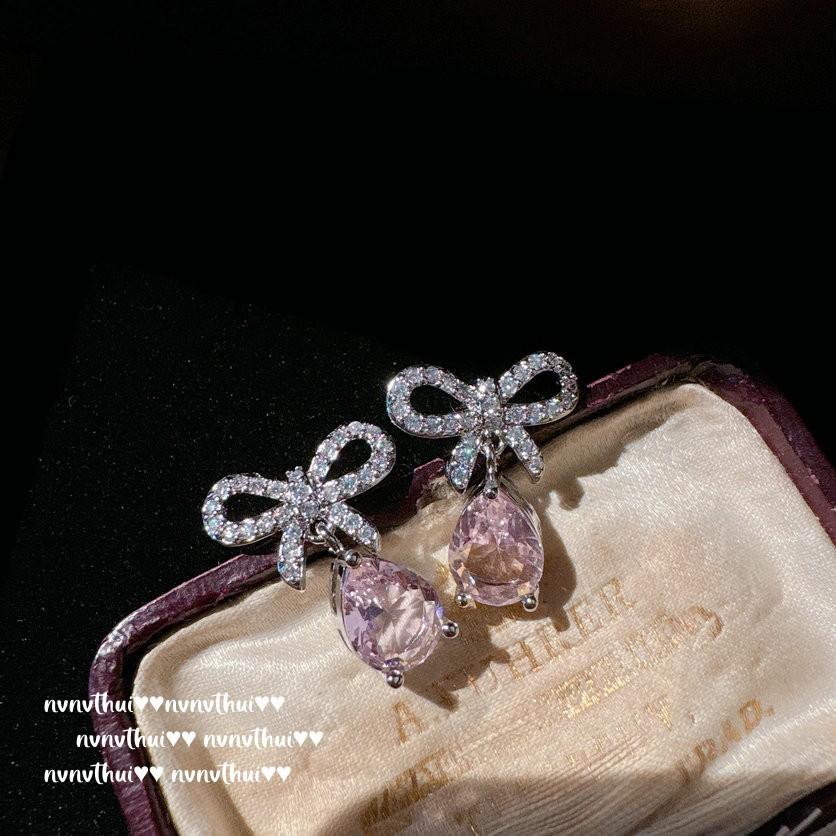 Papalacha Flower Gemstone Earrings, Rich Family Daughter Gold, Plated With 18K Gold Flower Plate Colored Treasure Zircon Water Drop Earrings