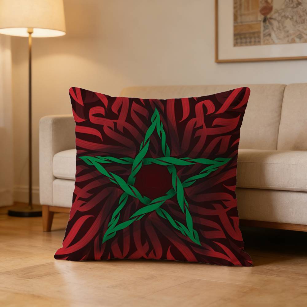 Popular MMorocco Flag Pillow Case Cushion Cover Throw Pillow Case For Car Sofa